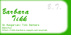barbara tikk business card